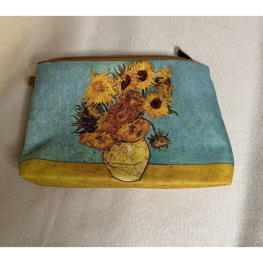Van Gogh Sunflowers Print Cosmetic Bag